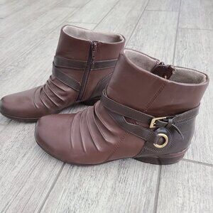 Naturalizer N5 Comfort Ankle Booties Brown Leather Size Women's 8